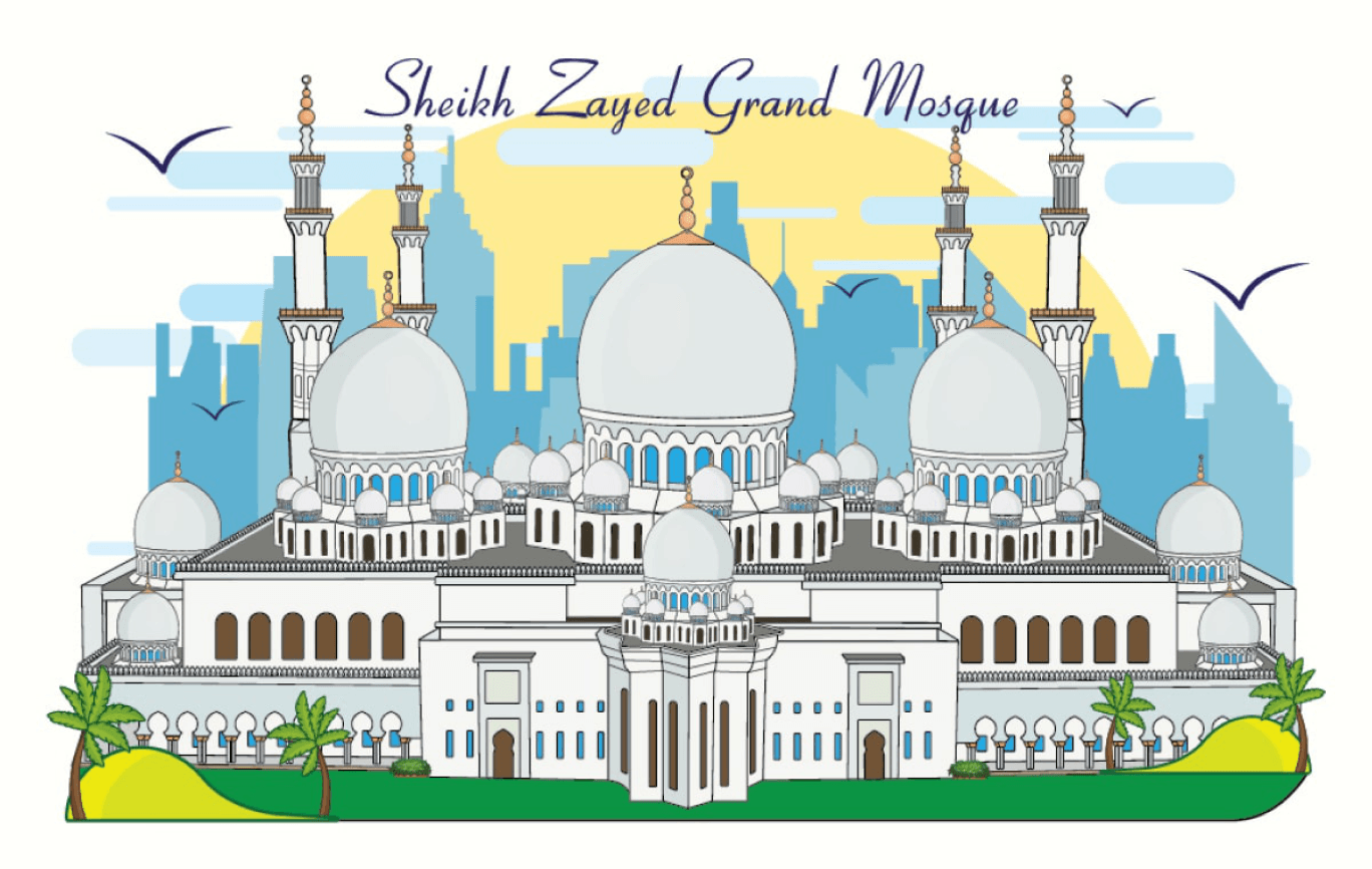 Sheikh Zayed Grand Mosque custom Gulli magnet